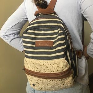 Striped backpack